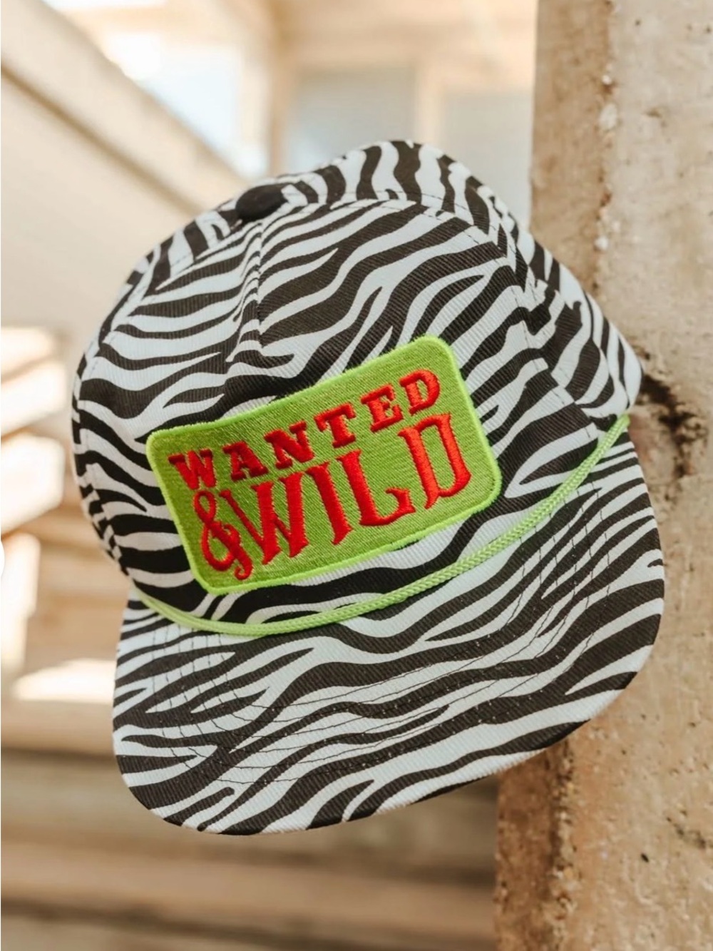 Wanted & Wild Zebra Print Trucker Hat